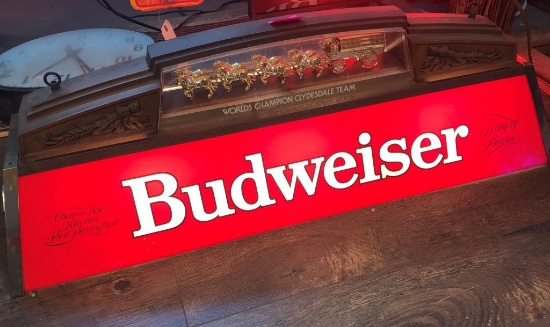 Budweiser Pool Table Light 14"x40"x12"tall