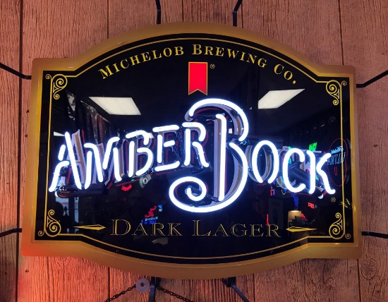 Amber Bock Neon      22" Tall x 31" wide
