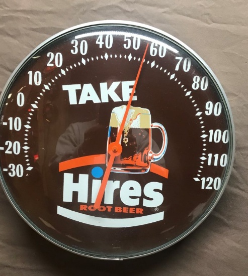 Hires Rootbeer Round Thermometer 12" Dia.