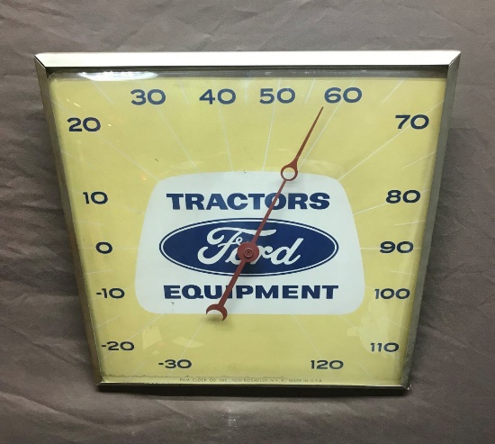 Ford Tractors Square Thermometer 12"x12"