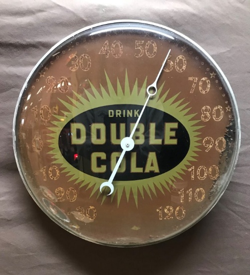 Double Cola Round Thermometer 12" Dia.