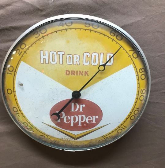 Dr Pepper Round Thermometer 12" Dia.