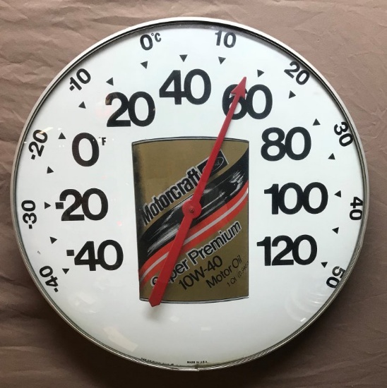 Motorcraft Oil Round Thermometer 18" Dia.