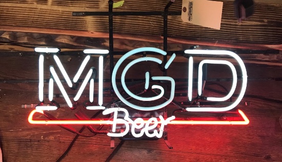 MGD Beer Neon Sign 10"x24"