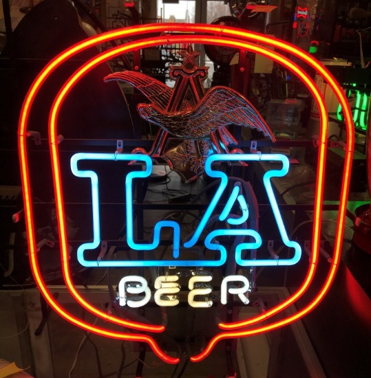 LA Beer Neon  24" tall x 20" wide
