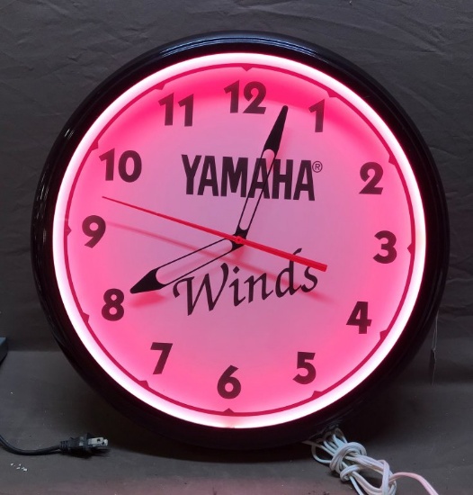 Yamaha Winds Lighted Round Clock