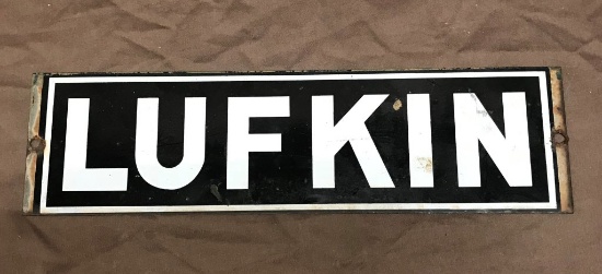 Lufkin Metal Sign 3"x11-1/2"