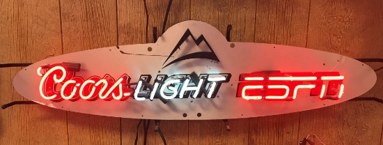 Coors Light Espn Neon sign   10" tall x 40" wide