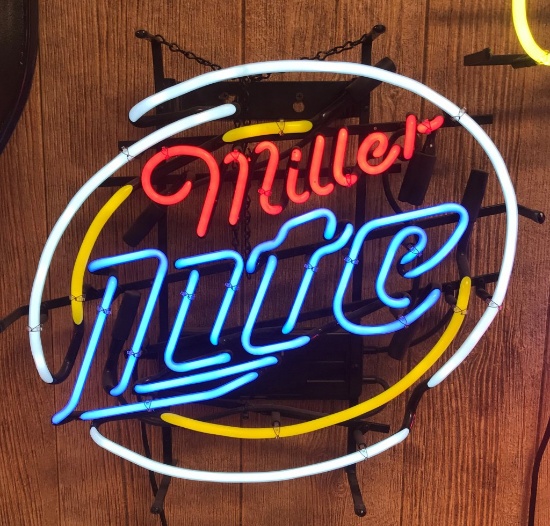 Miller Lite Neon  18" tall x 20" wide