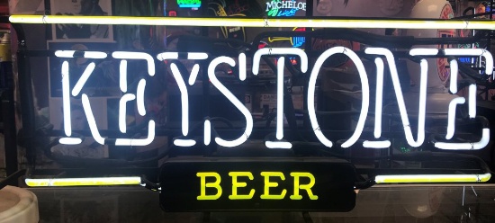 Keystone Beer Neon     10" tall x 28" long