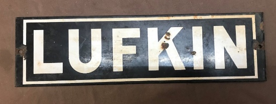 Lufkin Metal Sign 3"x11-1/2"