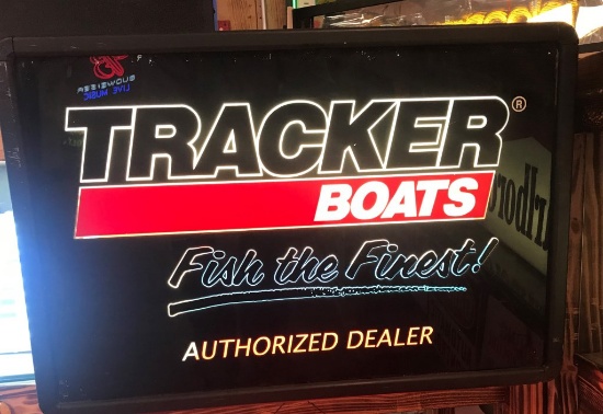 Tracker Boats Plastic Backlit Sign 25"x17" 5" Deep