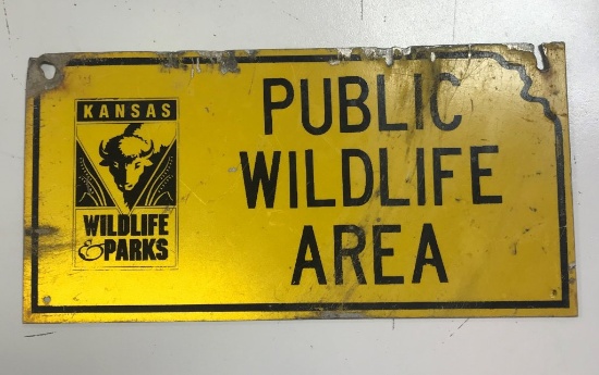 Kansas Wildlife & Parks Reflective Metal Sign