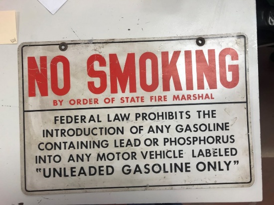 No Smoking Double Sided Aluminum Sign 12"x18"