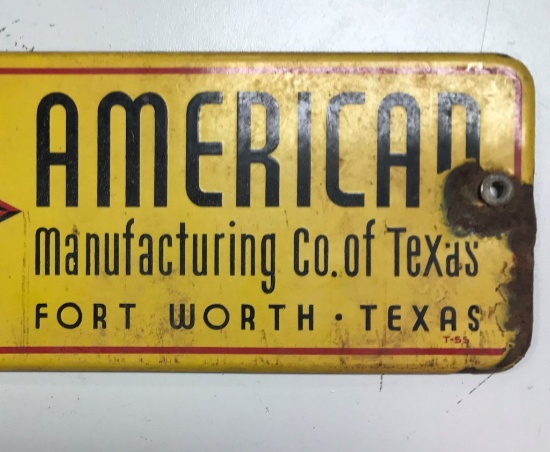 Amcot American Manufacturing Company Porc Sign
