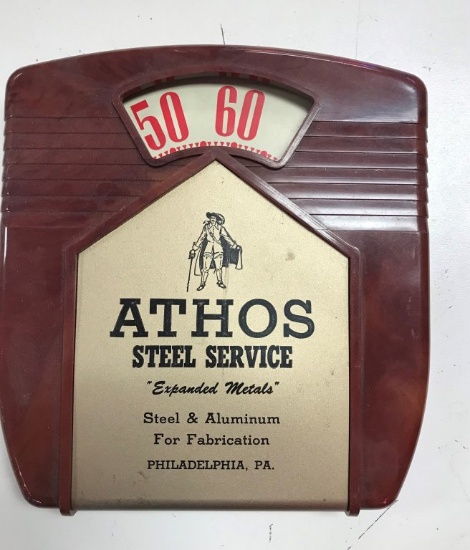 Athos Steel Service  Scale Thermometer  7" x 7"