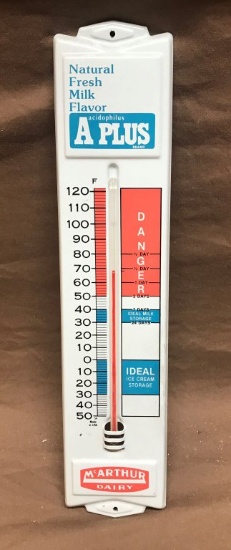 McArthur Dairy Metal Thermometer 3"x13"
