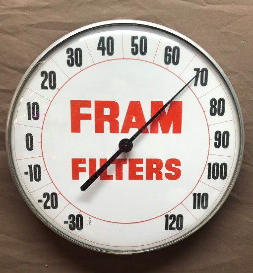Fram Filters Round Thermometer 12" Dia.