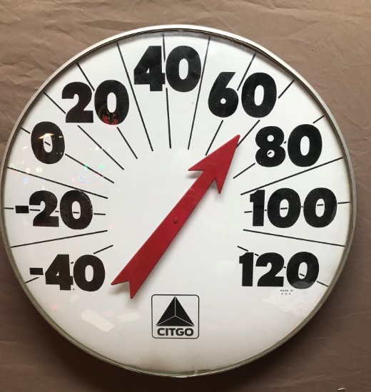 Citgo Round Thermometer 18" Dia.