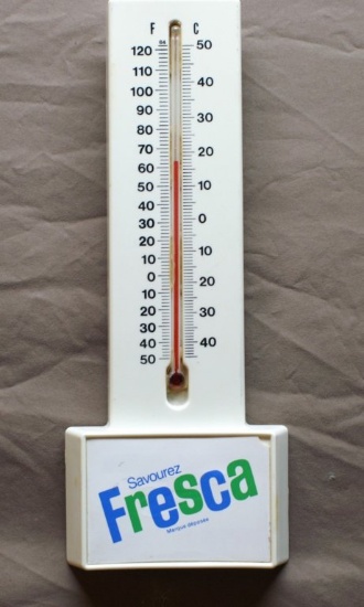 Fresca Plastic Thermometer 5"x13"