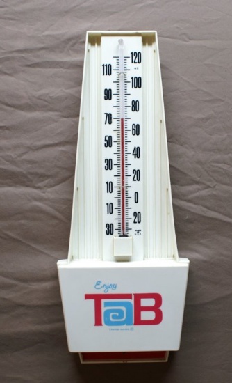 Tab Plastic Thermometer 7"x18"