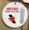 Wolfs Head Motor Oil Round Thermometer   10