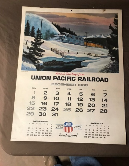 Union Pacific RR 1968-1969 Centennial Calendar