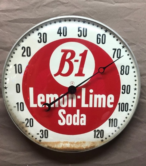 B-1 Lemon Lime Soda Round Thermometer 12" Dia.