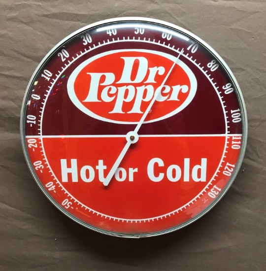 Dr Pepper Round Thermometer 12" Dia.