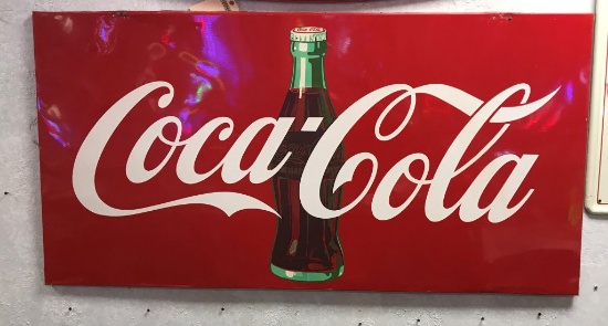 Coca-Cola 1951 Metal Sign 32"x62-1/2"