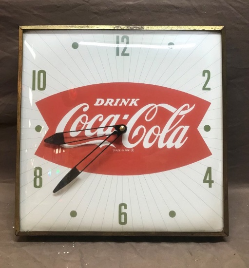 Coca-Cola electric clock     15" square