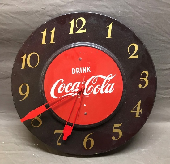 Coca-Cola electric clock  18" dia