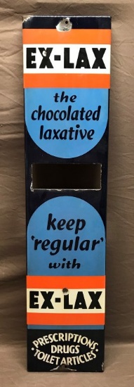 EX-Lax Porcelain Metal Sign 8-1/4"36"