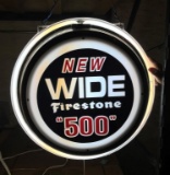 Firestone Tires 500 Double Sided Neon Lite Sign