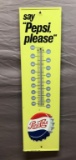 Pepsi-Cola Metal Embossed Thermometer 7