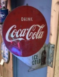 Coca-Cola Double Sided Metal Arrow Wall Flange