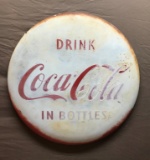 Coca-Cola Round Button Tin Sign 24