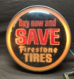 Firestone Tires Lighted Round Sign 15