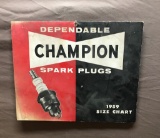 Champion Spark Plug 1959 Size Chart 13-1/2