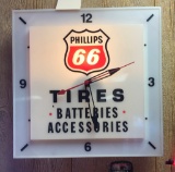 Phillips 66 Backlit clock     16