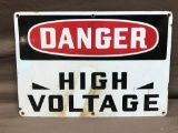 Danger High Voltage Porcelain Sign 14