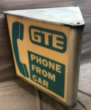 GTE Pay Phone Booth Topper      3 sided