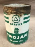 Cities Service TROJAN Motor Oil Can