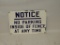 Notice No Parking Inside of Fence,SSP, 14