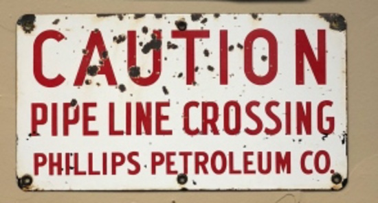 Phillips Petroleum pipeline marker, SSP