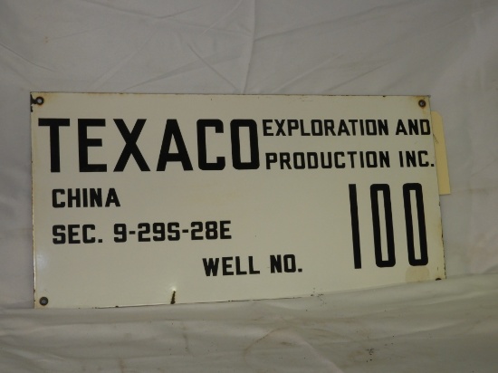 Texaco lease sign, SSP, 24"X12"