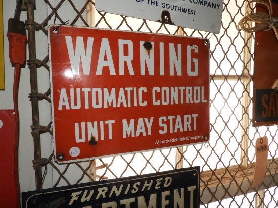 Warning Automatic Control SSP 14"X10"
