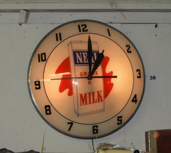 Neal Grade A Milk double bubble clock