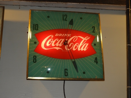 Drink Coca-Cola fishtail clock