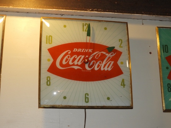 Drink Coca-Cola light up fishtail clock